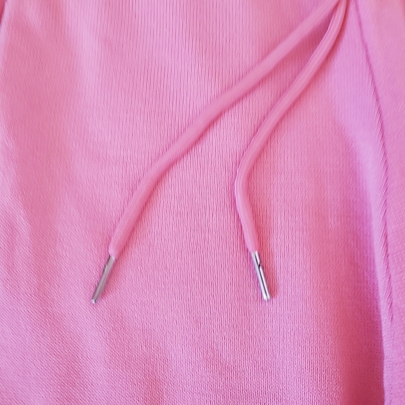 Pink Knit Joggers with White Logo Detail Women's Pant Size Small - Picture 4 of 8